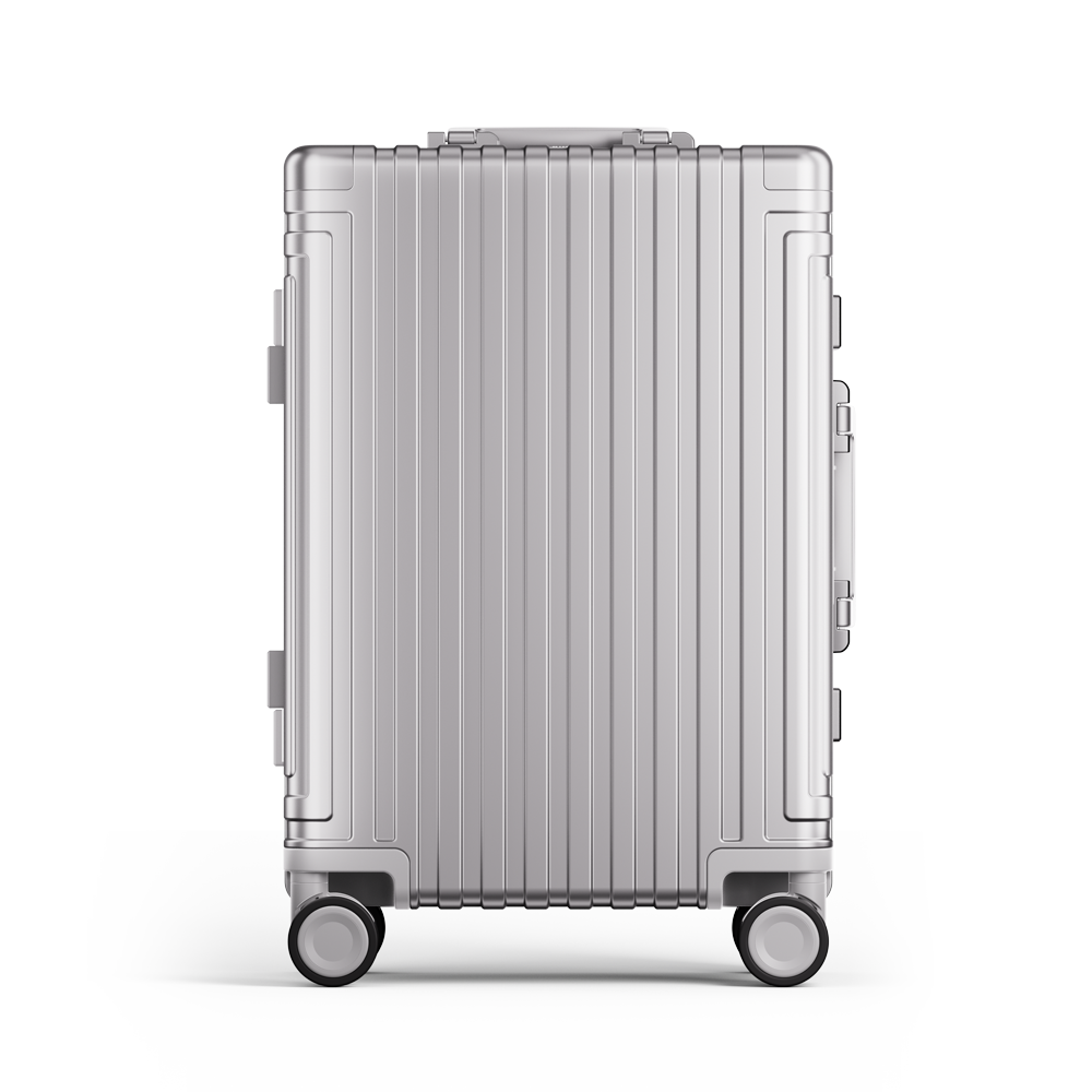 Roaming All Aluminum zipperless luggage Silver
