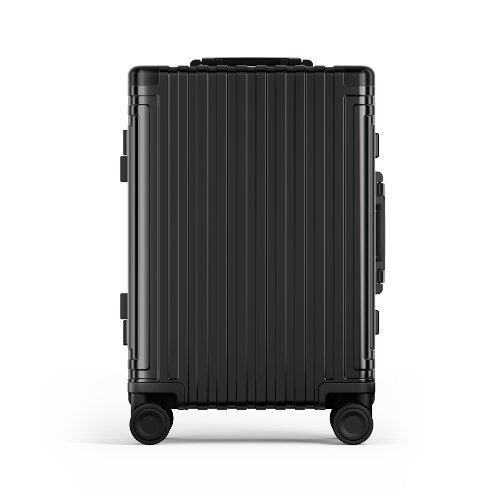 Roaming All Aluminum zipperless luggage black