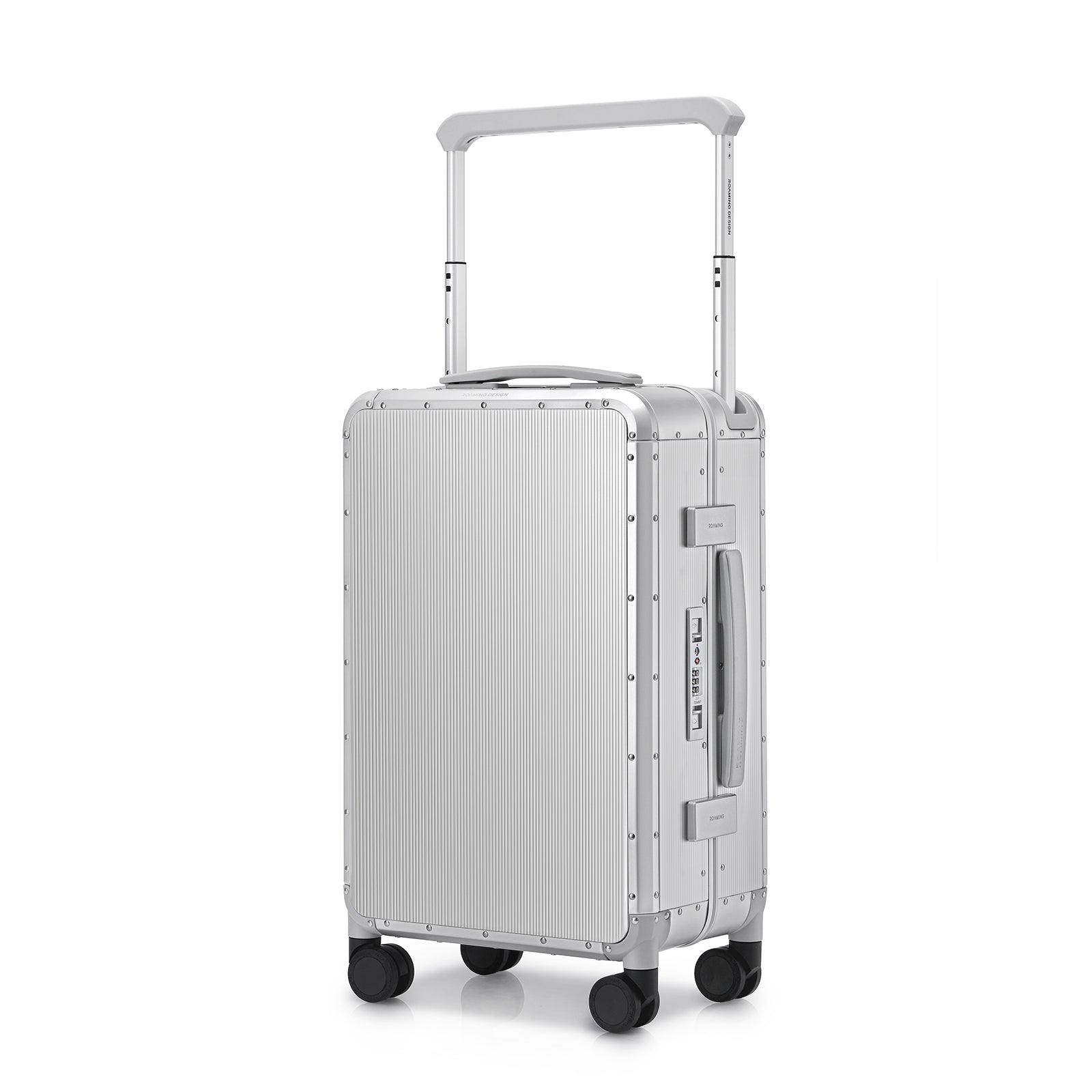 Roaming All Aluminum zipperless luggage Silver
