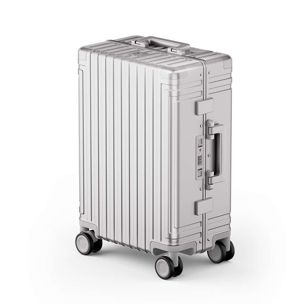 Roaming All Aluminum zipperless luggage Silver