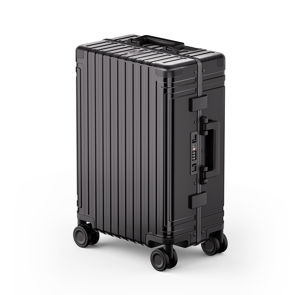 Roaming All Aluminum zipperless luggage black