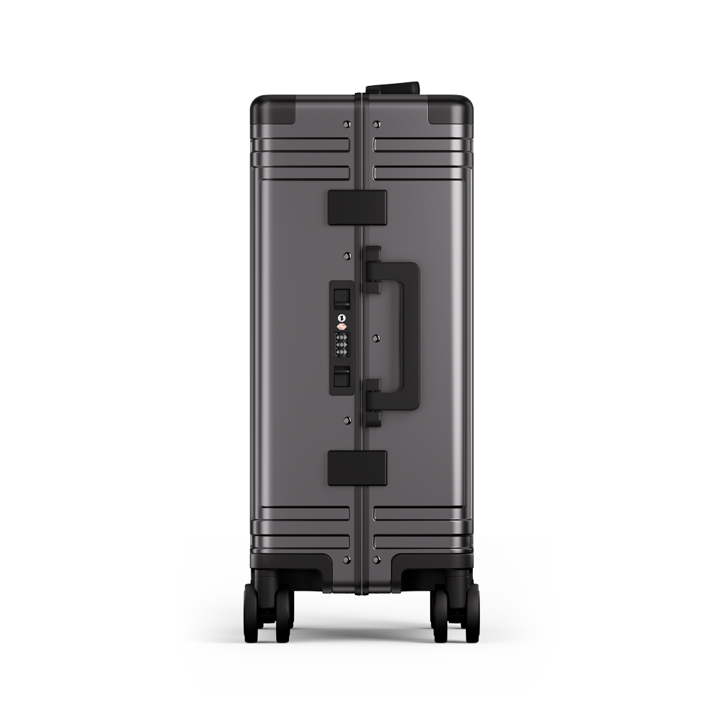 Roaming All Aluminum zipperless luggage Grey