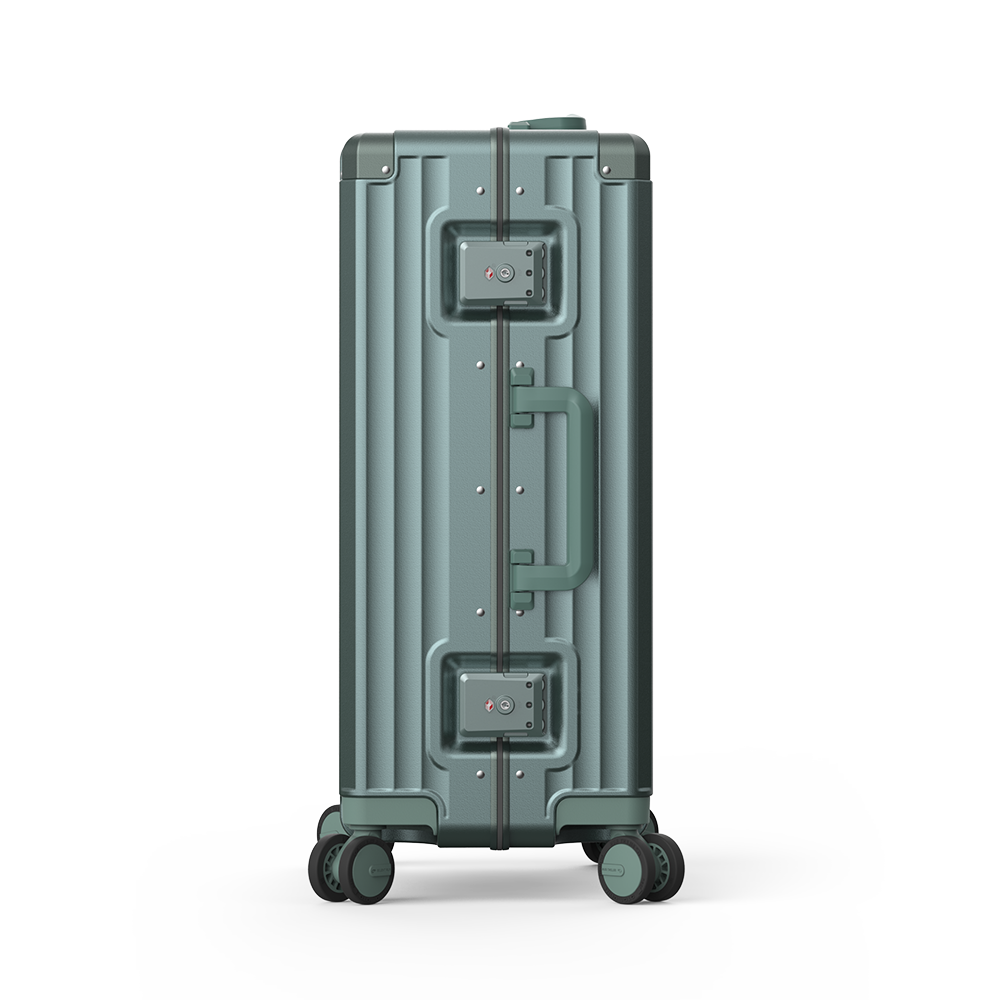 Roaming Aluminum Frame zipperless luggage Khaki green