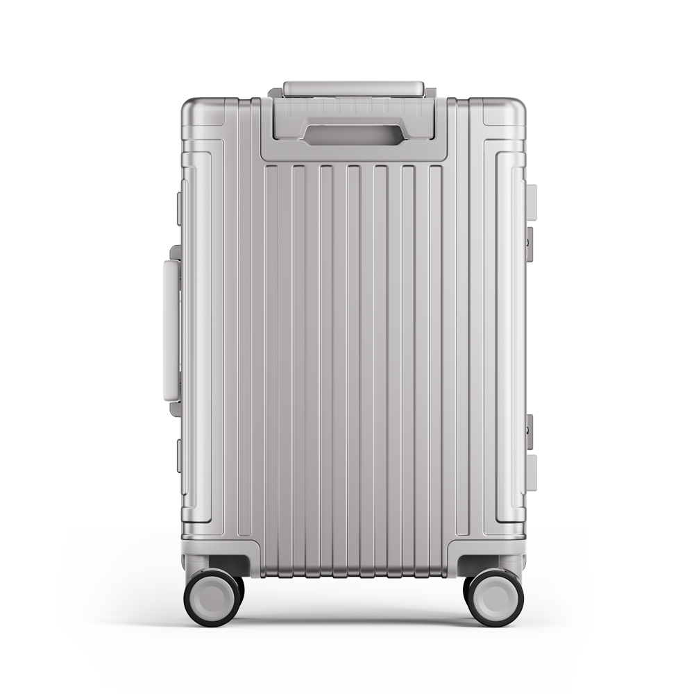 Roaming All Aluminum zipperless luggage Silver