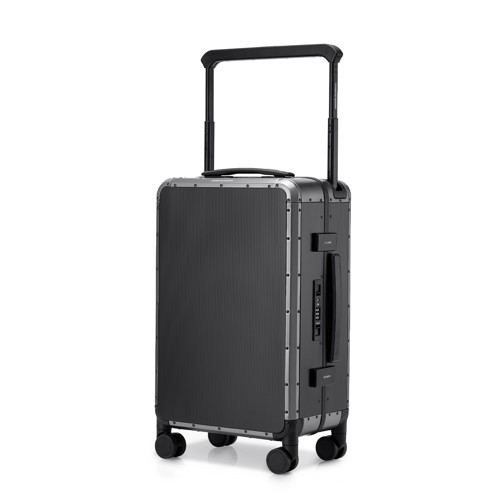 Roaming All Aluminum zipperless luggage Greyish black
