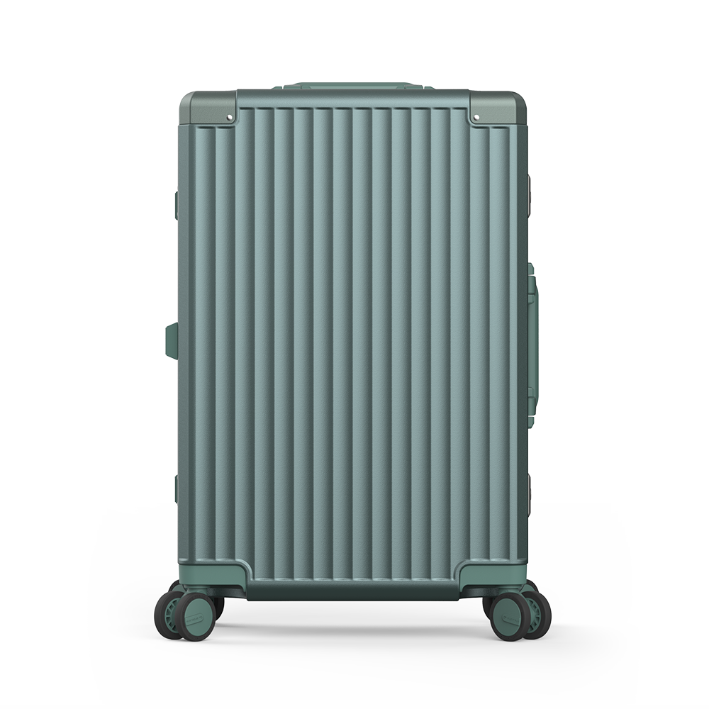 Roaming Aluminum Frame zipperless luggage Khaki green