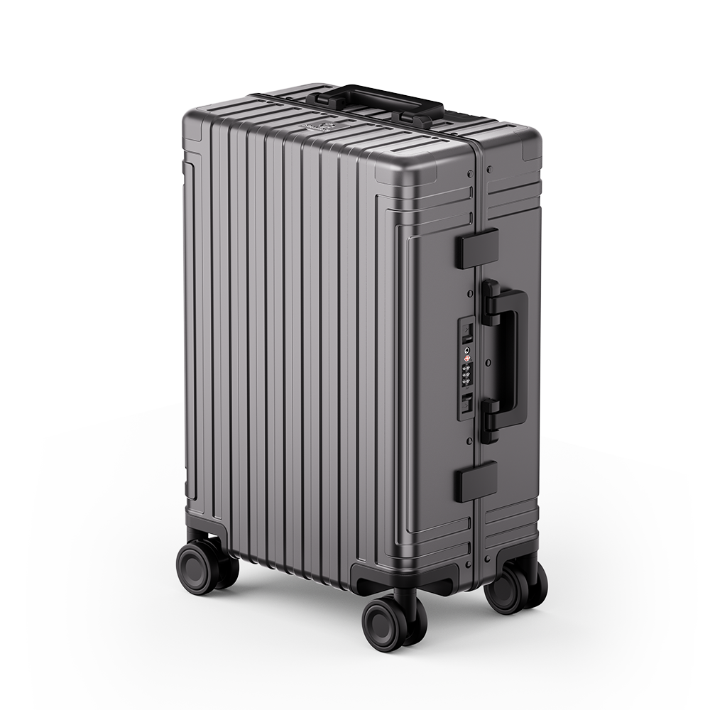 Roaming All Aluminum zipperless luggage Grey