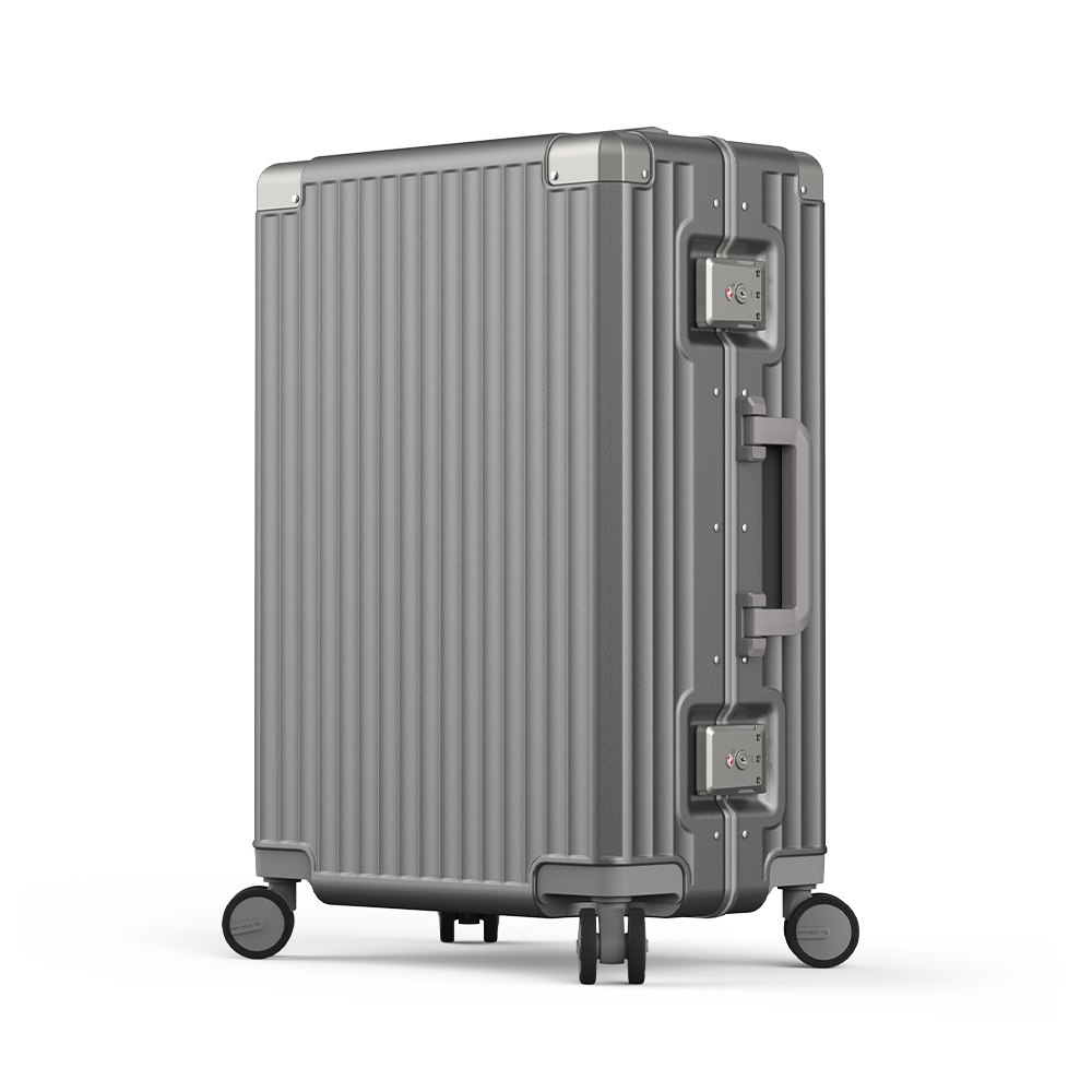 Roaming Aluminum Frame zipperless luggage  Grey