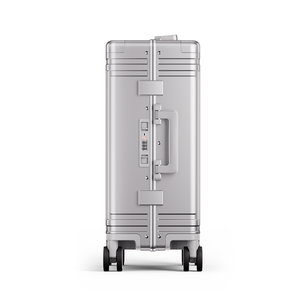 Roaming All Aluminum zipperless luggage Silver