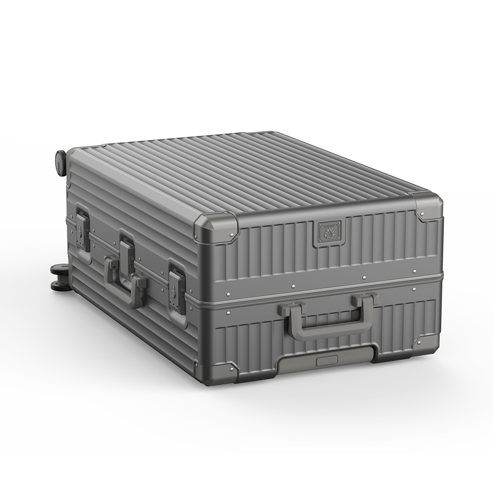 Roaming Aluminum Frame zipperless luggage  Grey
